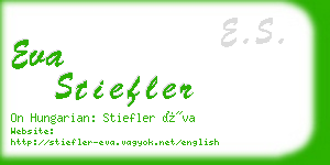 eva stiefler business card